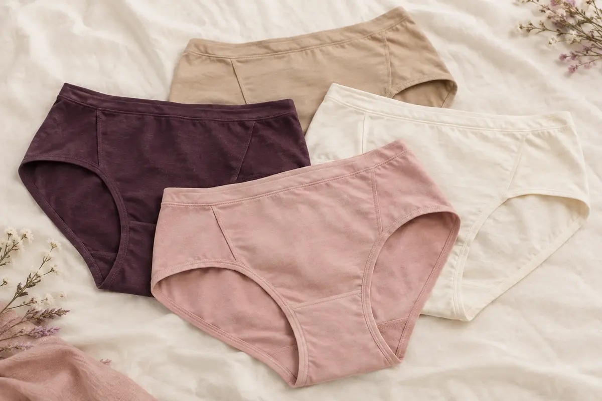 Culottes classiques en coton aux finitions discrètes sur un fond clair